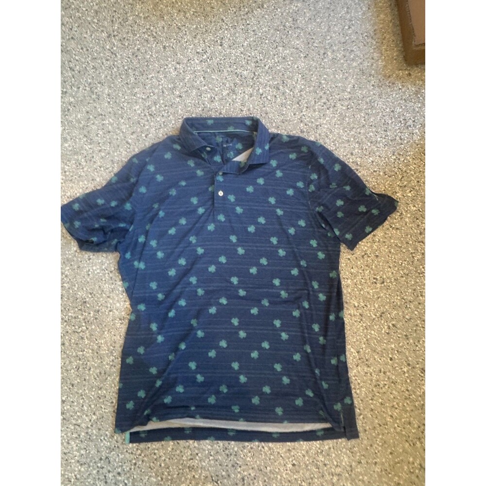 Johnnie O Stop Shelf Mens Shamrock Short Sleeve Shirt Size Large
